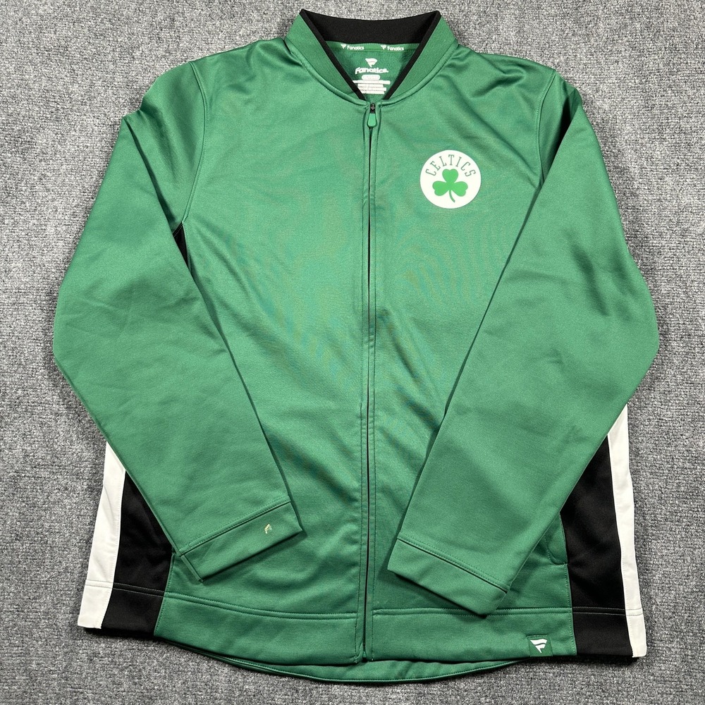 Boston Celtics Jacket Mens XL Green NBA Basketball Fanatics Full Zip Track